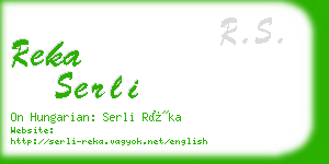 reka serli business card